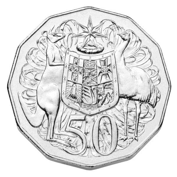 Home Royal Australian Mint 1984 Australian 50 Cent Unc Coin   Coat Of    