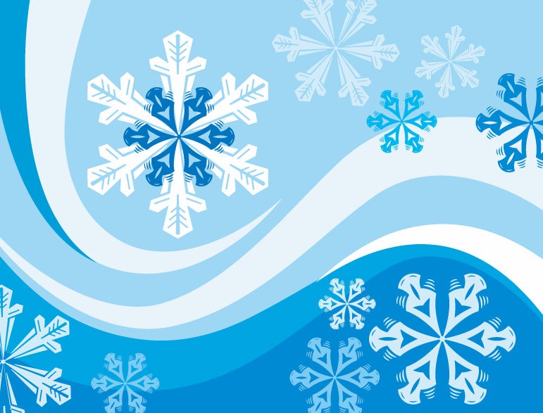Snowflakes Winter Background Vector   Free Vector Graphics   All Free    