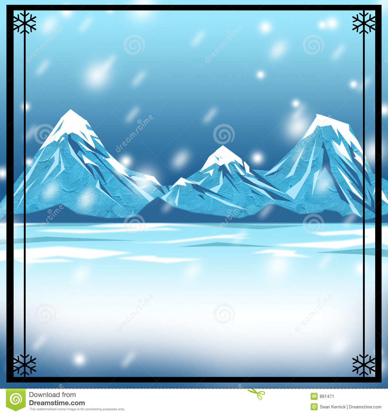 Snowy Winter Backdrop Background Stock Image   Image  891471