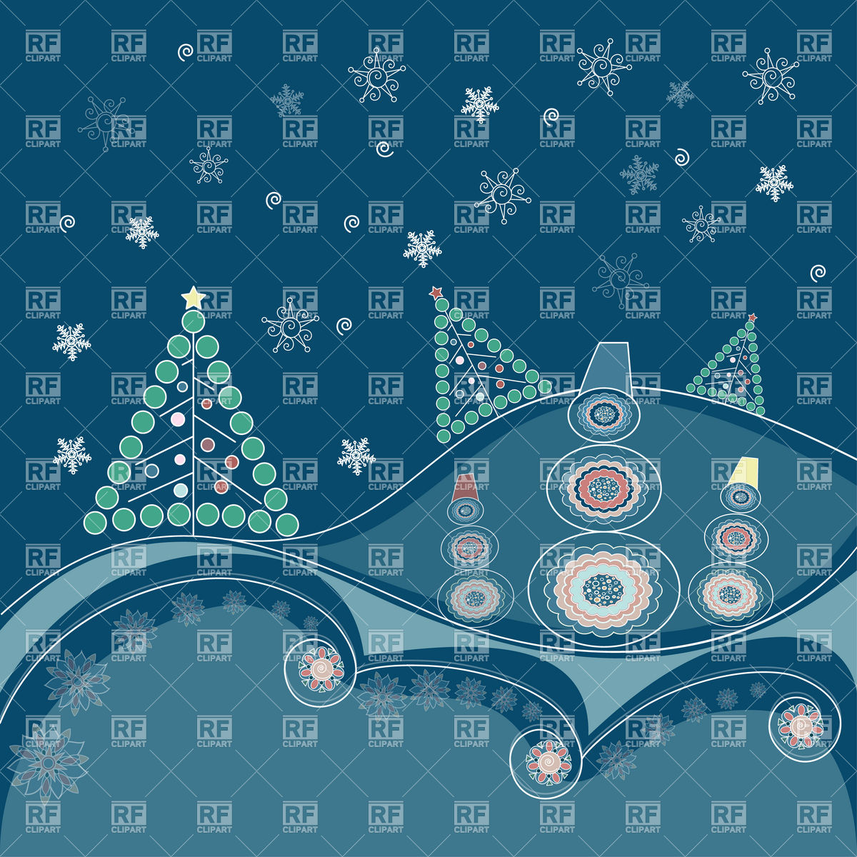 Winter Background With Snowflakes Holiday Download Royalty Free