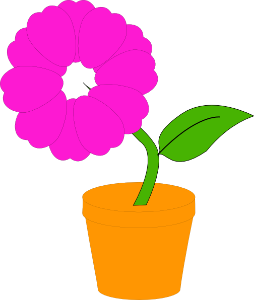 Daisy In A Flower Pot Illustration Clip Art At Clker Com   Vector Clip