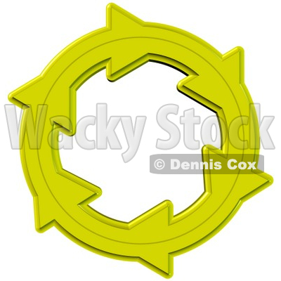 Environmental Clipart Illustration Image Of A Yellow Circle Of Arrows