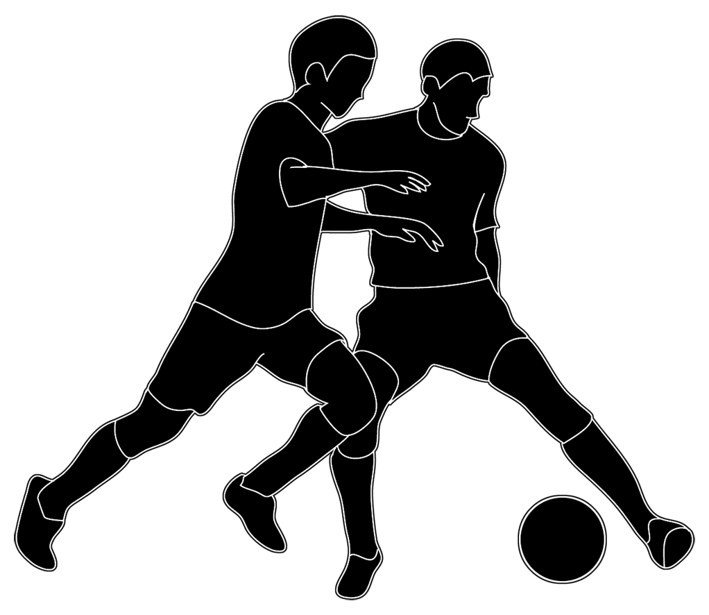 Soccer Silhouette Player With Ball Png Soccer Player Kicking Ball Png