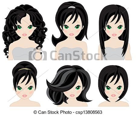 Hairstyles For Black Hair   Csp13808563   Girl And Boy Clipart   Pint