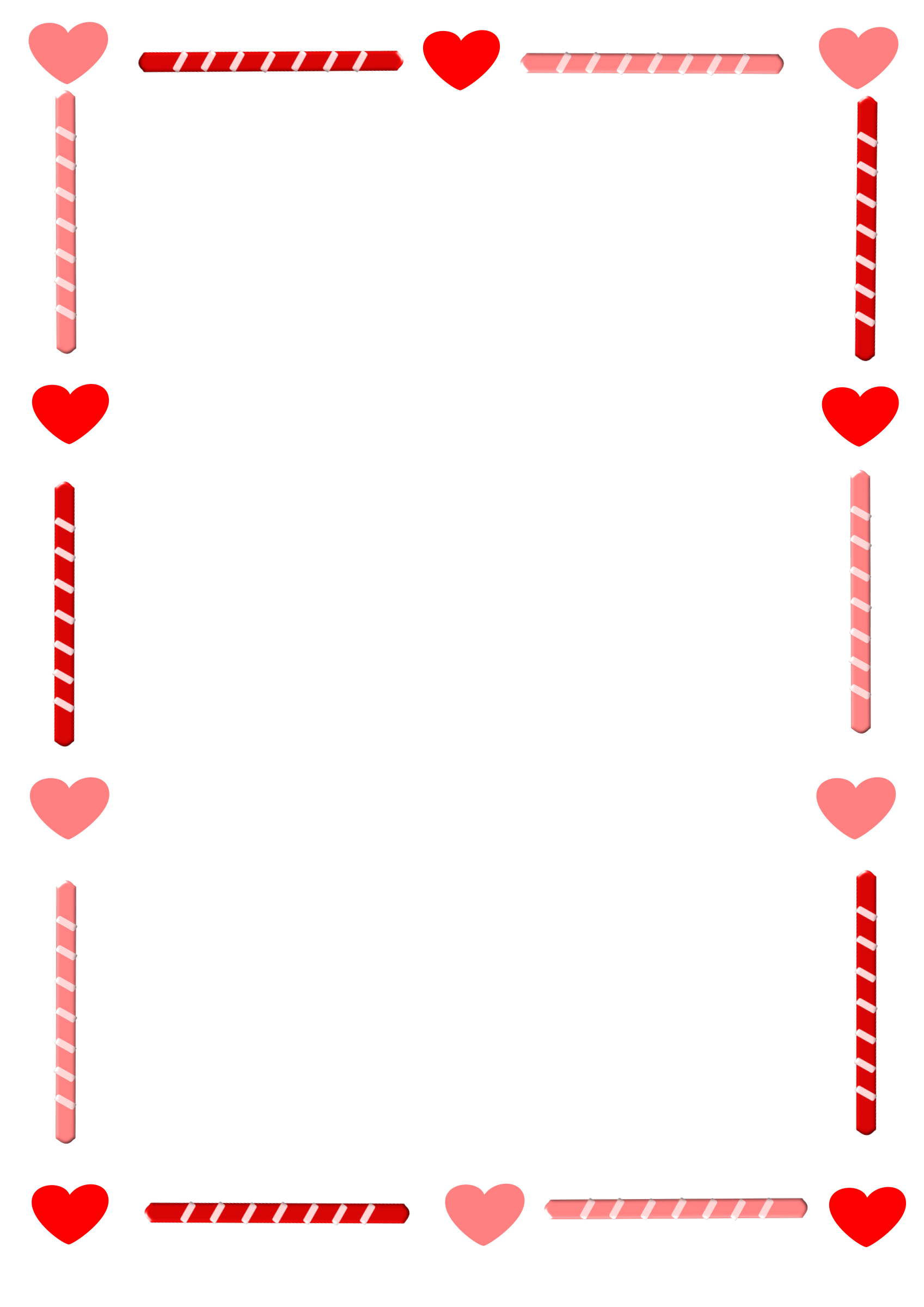 Heart And Candy Border By Cuteeverything