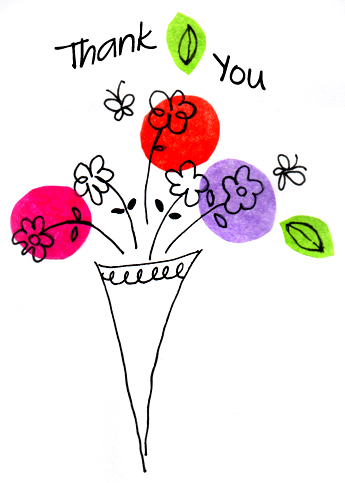 Showing Gallery For Thank You With Flowers Clipart