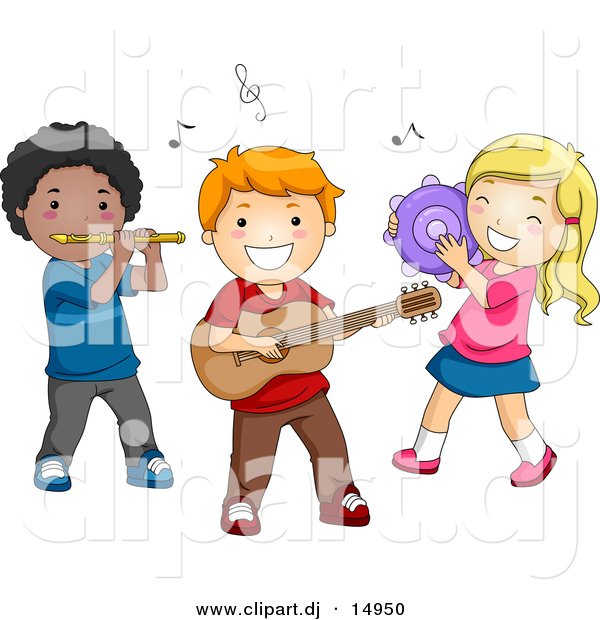 Vector Clipart Of Cartoon Preschool Kids Playing Instruments By Bnp