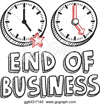 End Of Business Work Day Sketch  Stock Clipart Gg64317145