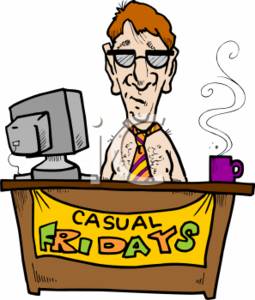 Clipart Of A Businessman On Casual Friday
