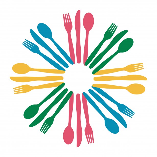 Colorful Cutlery Logo Clipart Free Stock Photo   Public Domain