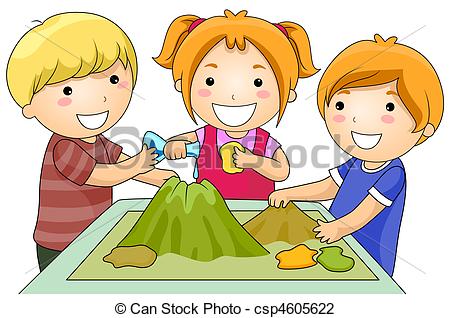 Clip Art Of Volcano Project   A Small Group Of Kids In A Volcano