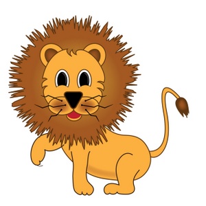 Lion Clipart Image   Young Cartoon Lion With A Raised Paw As If It    