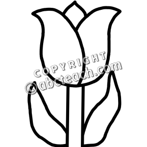 Tulip Clipart Black And Whitetulip Clip Art Black And White Clipart