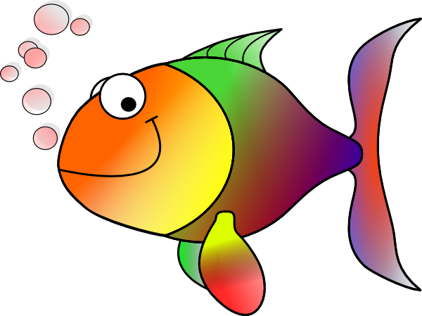 Bubbling Cartoon Fish Clip Art At Clker Com   Vector Clip Art Online