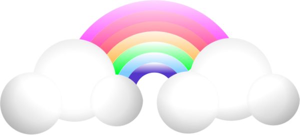 Cloud Rainbow   Vector Clip Art