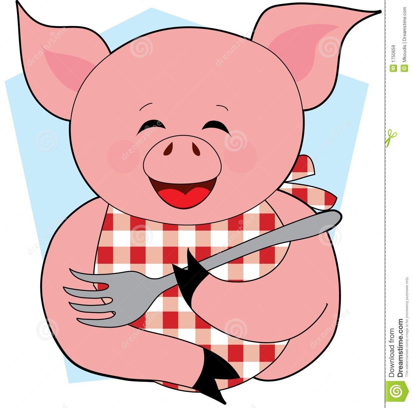 Happy Pig Eating Royalty Free Stock Images   Image  1750659