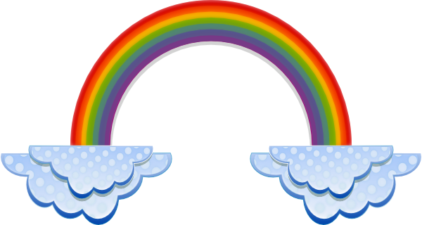Rainbow And Clouds Clip Art At Clker Com   Vector Clip Art Online