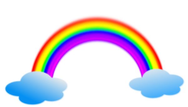 Rainbow In Clouds Clip Art At Clker Com   Vector Clip Art Online