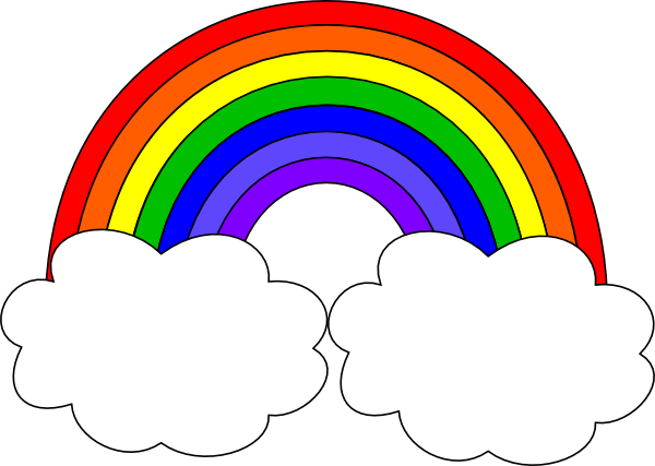 Rainbow With Clouds Clip Art At Clker Com   Vector Clip Art Online