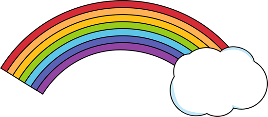 Rainbow With Clouds Clipart Rainbow With Cloud Png