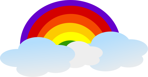 Rainbow With Clouds   Http   Www Wpclipart Com Weather Rainbow Rainbow