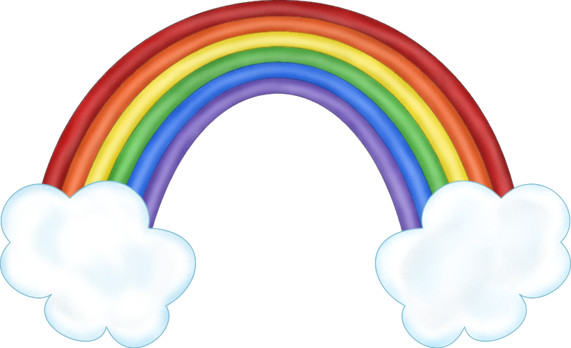 Rainbows With Clouds Clipart Rainbow Clouds