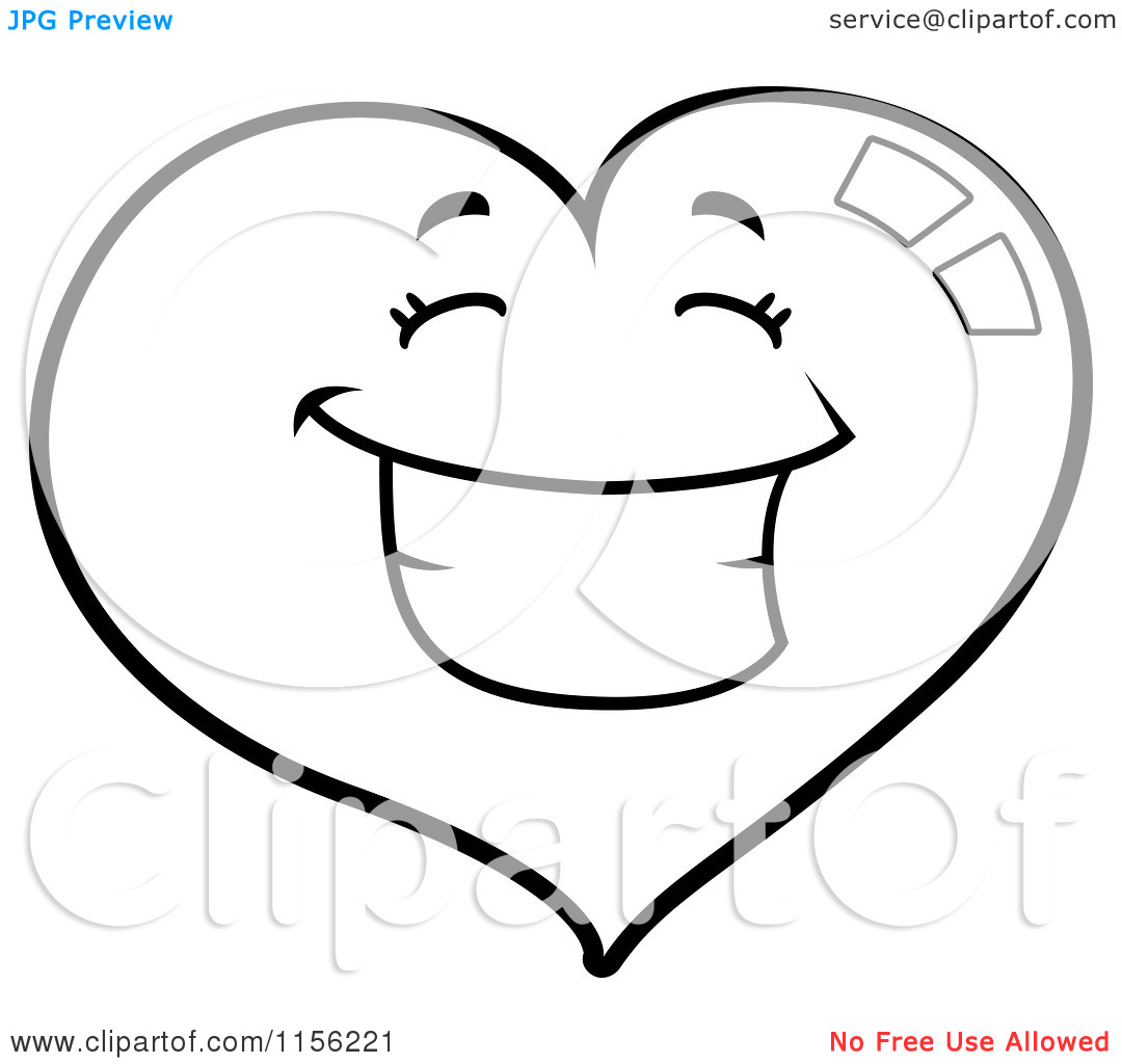Smiley Face Clipart Black And White Cartoon Clipart Of A Black And