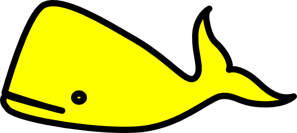 Yellow Whale Clip Art At Clker Com   Vector Clip Art Online Royalty