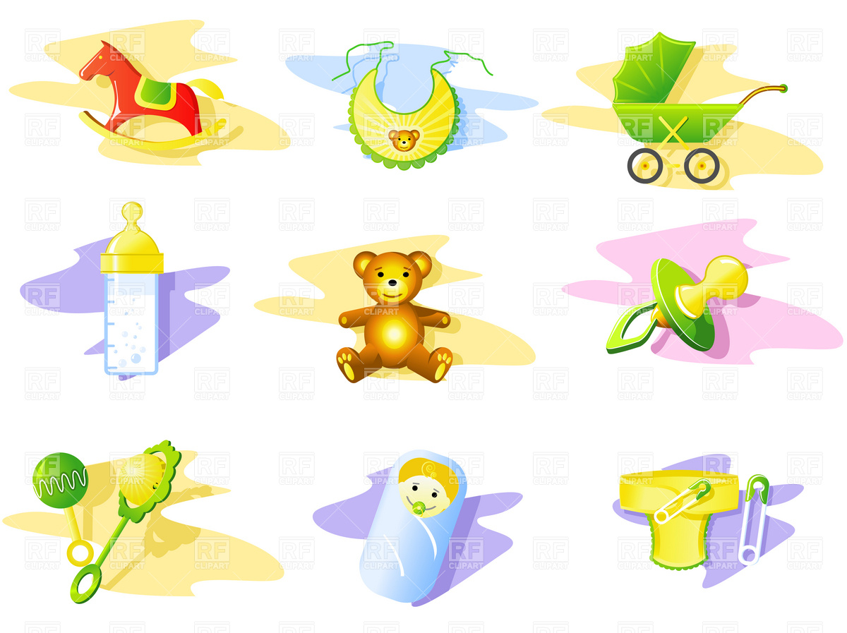 Baby And Toys Icons Download Royalty Free Vector Clipart  Eps