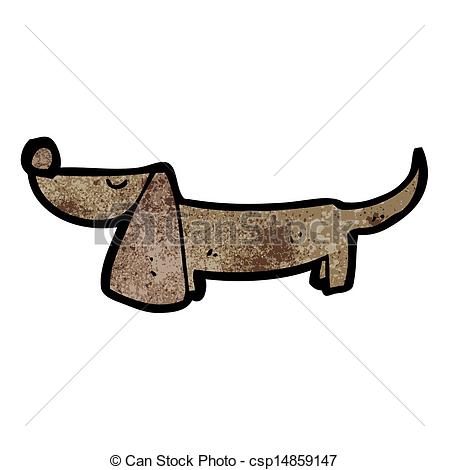 Vector   Cartoon Long Nose Dog   Stock Illustration Royalty Free