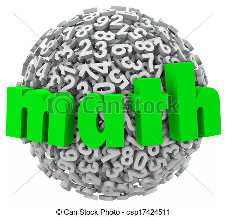 Clipart Of Math Ball Sphere Numbers Addition Multiplication 3d Data