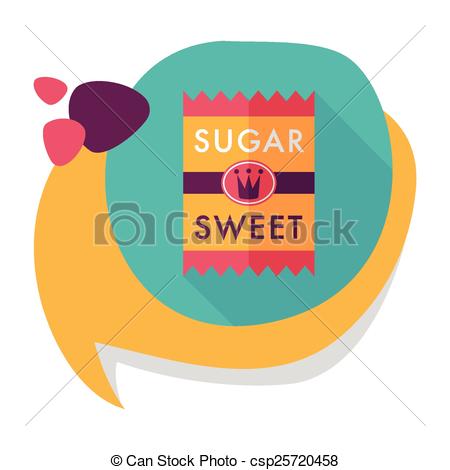 Sugar Packet Flat Icon With Long Shadow Eps10   Csp25720458