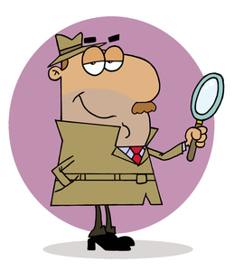 Detective Clipart Image   Detective Or Inspector With Magnifying Glass