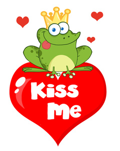 Prince Charming Clipart Image   Prince Charming Frog On Heart With