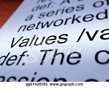 Clipart   Values Definition Closeup Showing Principles And Morality