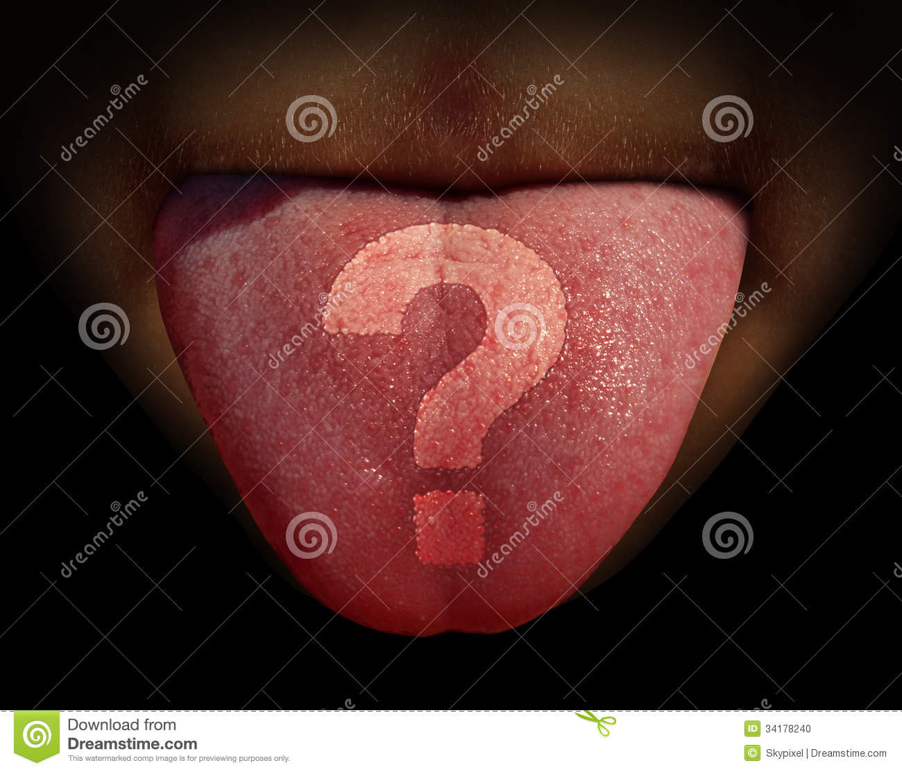 Eating Questions Stock Photo   Image  34178240