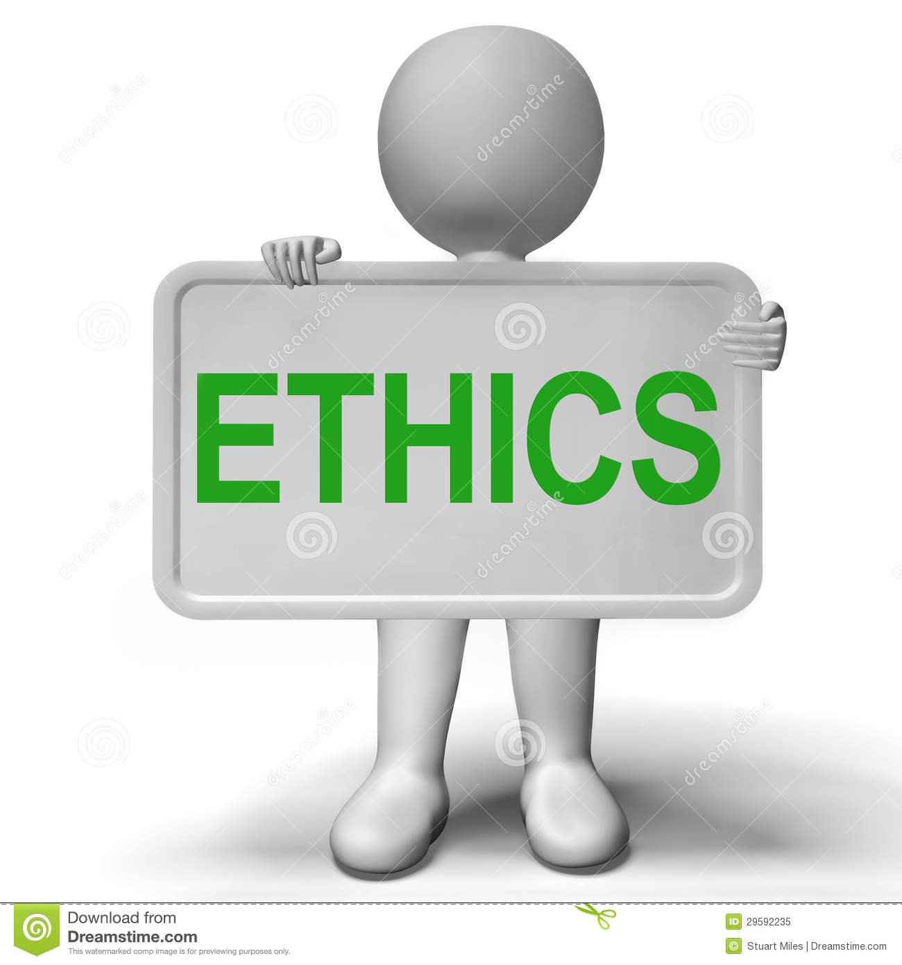Ethics Sign Showing Values Ideology And Principles Royalty Free Stock
