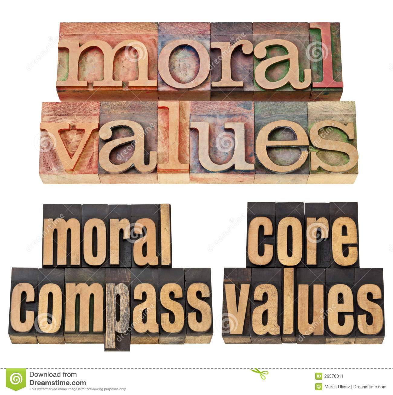 Moral Values Moral Compass Core Values   Ethics Concept   A Collage