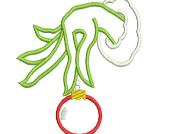 Design Grinch Hand Christmas Applique 4x4 5x7 And 6x10 Hoop