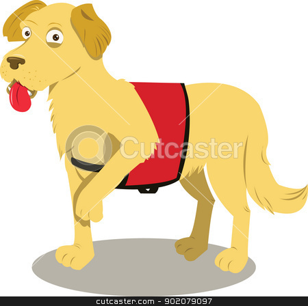 Dog Stock Vector Clipart A Vector Cartoon Representing A Service Dog