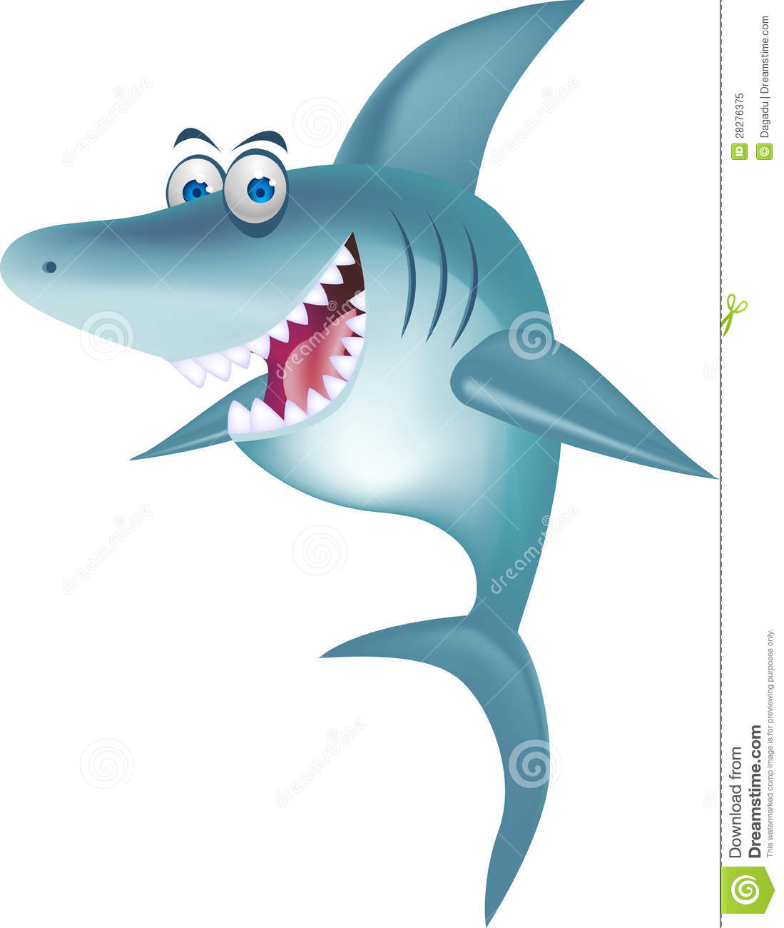 Smiling Shark Cartoon 28276375 Jpg