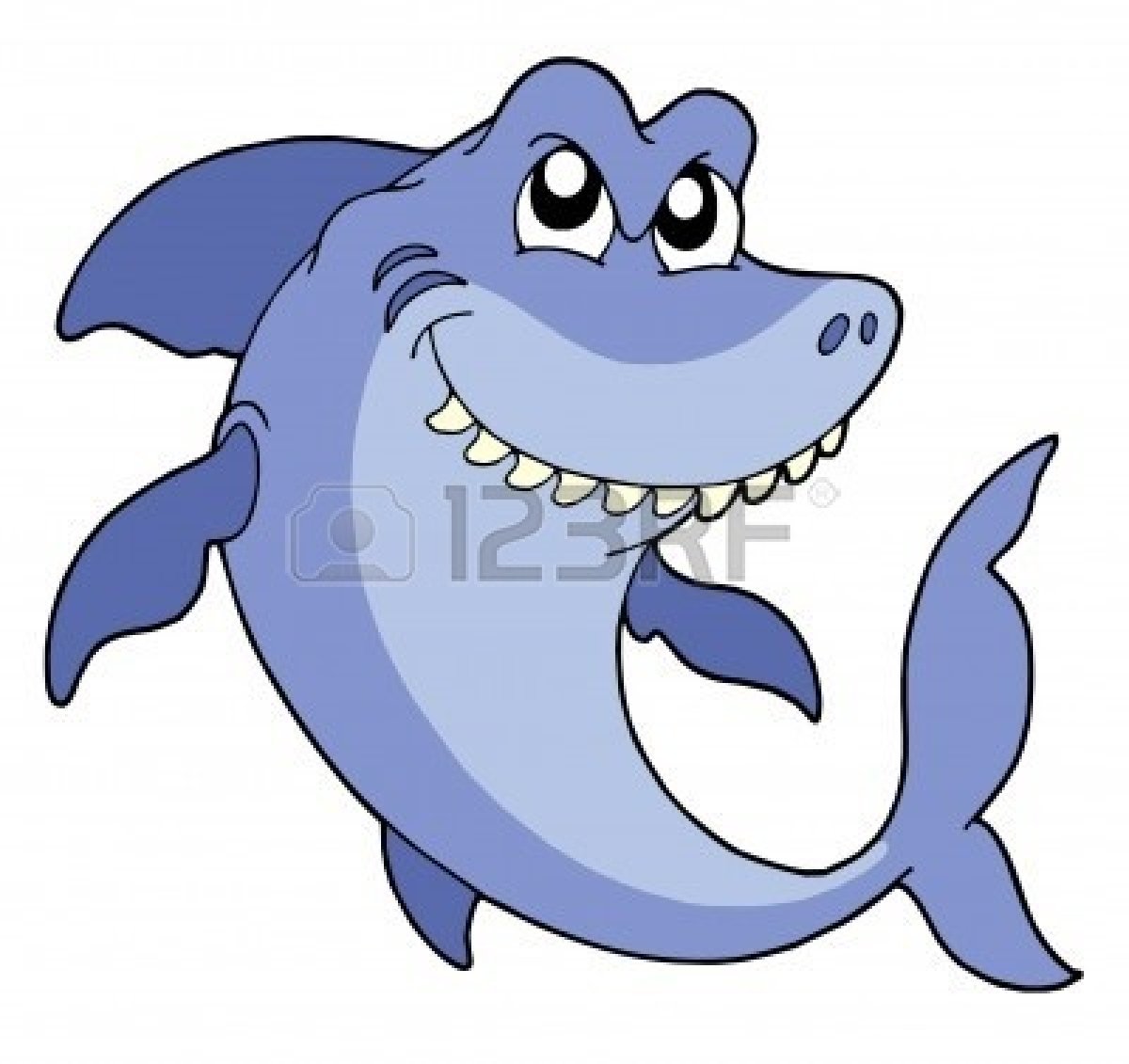 Smiling Shark Clipart 3295590 Smiling Shark On White Background