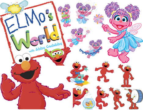 Instant Download Sesame Street Elmo And Abby Cadabby Clip Art