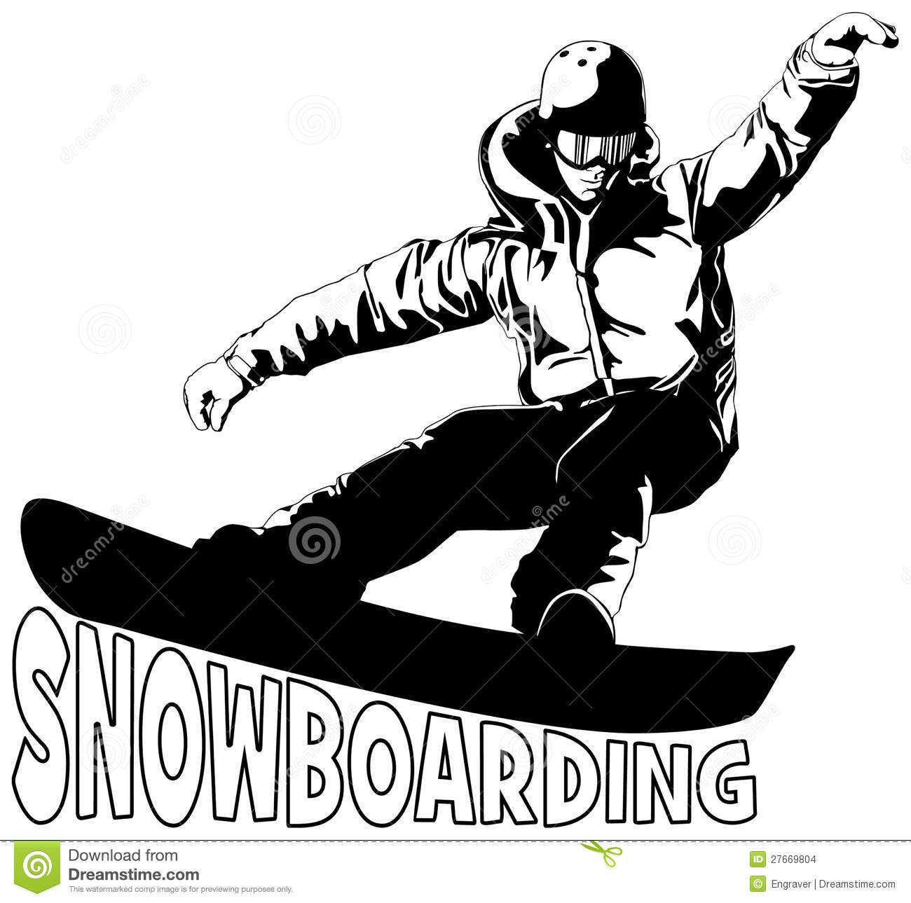 Snowboarding Sports Active Illustration Vector