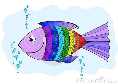Rainbow Fish Covered With Symbols Stock Image   Image  22452031