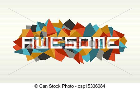 Vector Of Trendy Abstract Geometric Design   Unusual Awesome Flat Text