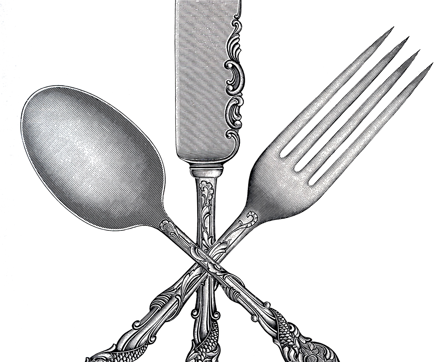 Vintage Fork Clipart Free Fork Spoon Knife Clip Art