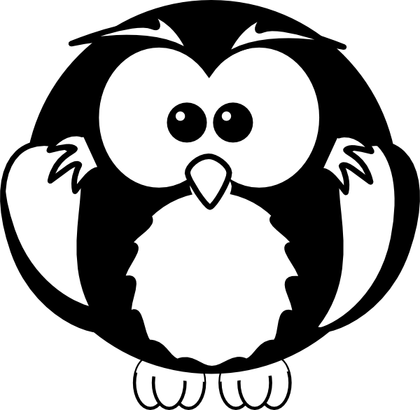 Black And White Owl Clip Art At Clker Com   Vector Clip Art Online