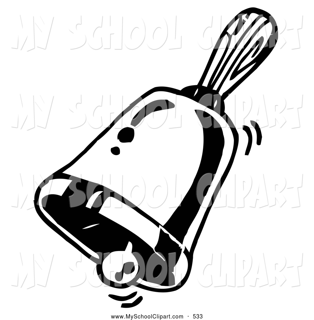 Eraser Clipart Black And White Clip Art Of A Ringing Black And White    