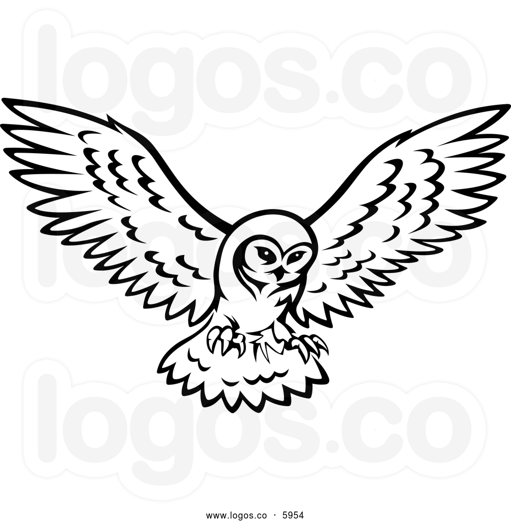Flying Owl Clipart Black And White   Clipart Panda   Free Clipart
